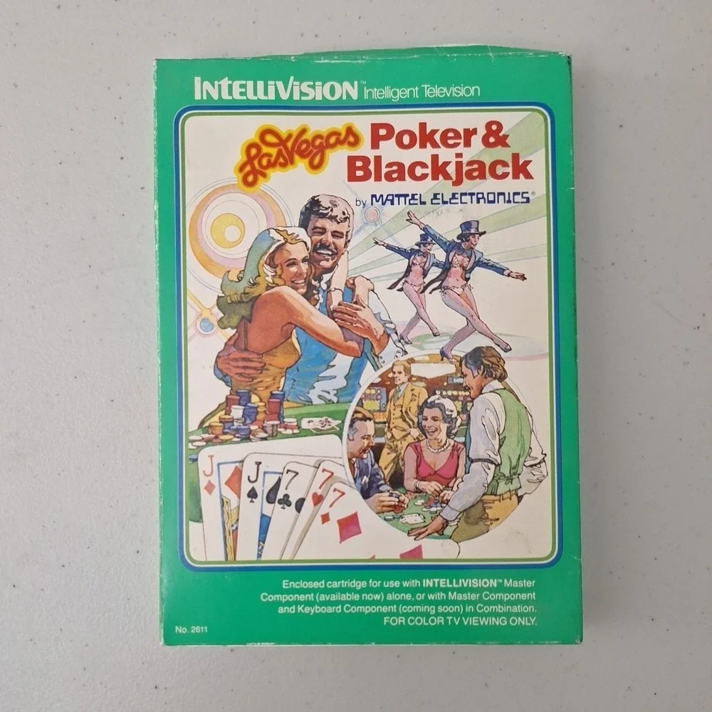 Las Vegas Poker & Blackjack Intellivision 1979 Case Manual Control Cover NO GAME